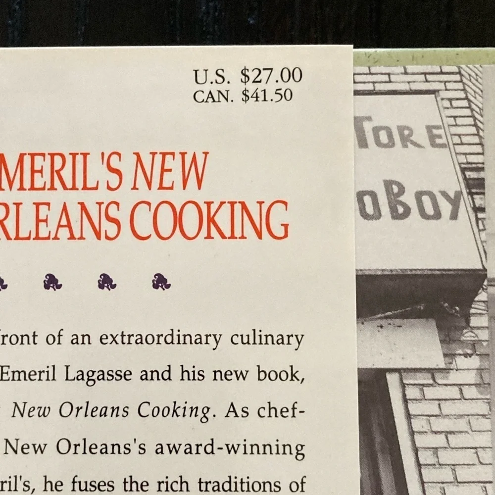Emeril Lagasse autographed cookbook- New New Orleans Cooking